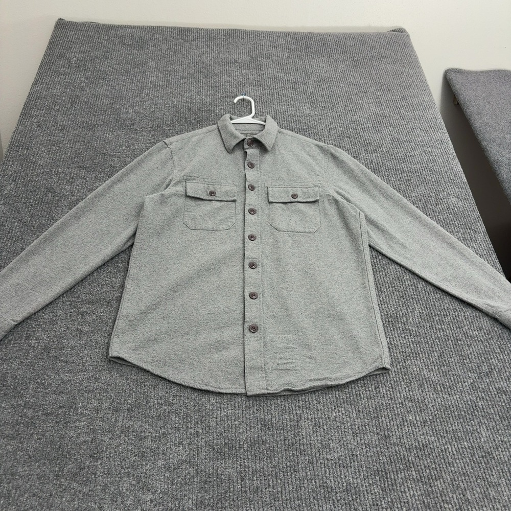 LL Bean Shirt Mens MT Grey Chamois Cloth Slim Fit Archive Button Down Outdoor